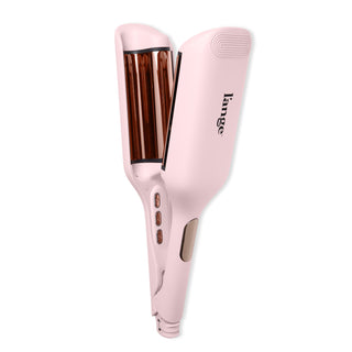 L’ange SculptWaver 1.3" shown on a white background with rose gold barrels and control buttons on the handle