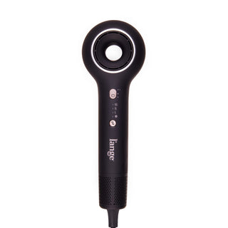 Black L'ange HaloRing Hair Dryer in a blank background