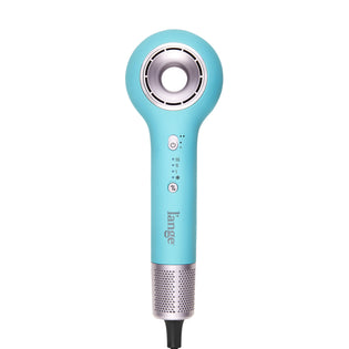 Blue L'ange HaloRing Hair Dryer in a blank background