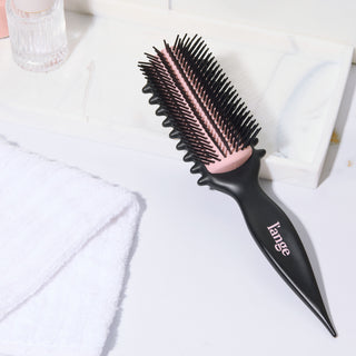 CustomCurl brush on a vanity tray
