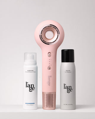 Value Set. Blush Axia Hair Dryer with Glass Hair Thermal Blowout Primer and Déjà Vu Dry Shampoo