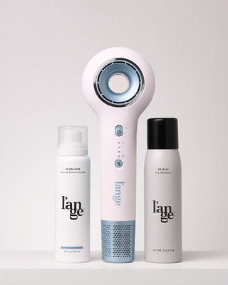 Value Set. White Axia Hair Dryer with Glass Hair Thermal Blowout Primer and Déjà Vu Dry Shampoo
