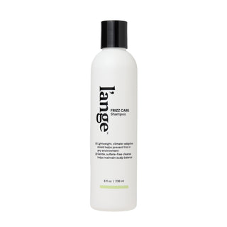 L'ange Frizz Care Shampoo bottle on a blank background