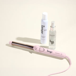 Tousled & Go Value Set. Image includes, L'ange Le Pirouette 25mm in Blush with Thermal Magique and Full Grit Texture Spray