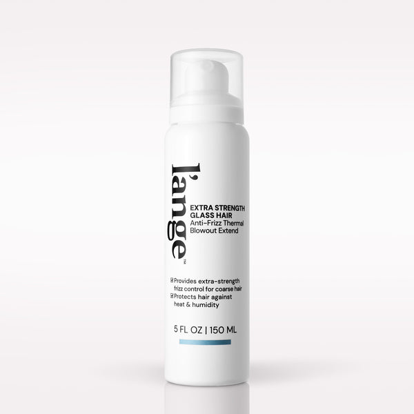 L'ange Extra Strength Glass Hair bottle on a blank background
