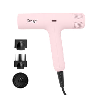 Blsuh HAUTEAIR hair dryer next to attachments on a blank background 