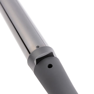 Zoomed in view of black 32mm titanium barrel with soft touch ergonomic handles 