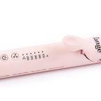 Blush ergonomic handle with adjustable temp: 280°F - 430°F with power and on/off fan button