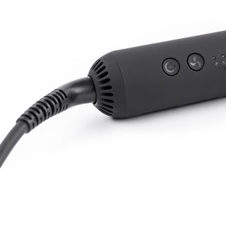 Black ergonomic handle with black swivel cord