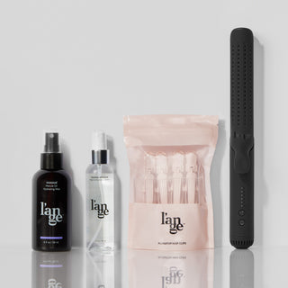 Four L'ange products displayed against a white background and mirrored surface.