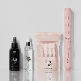 Four L'ange products displayed against a white background and mirrored surface.