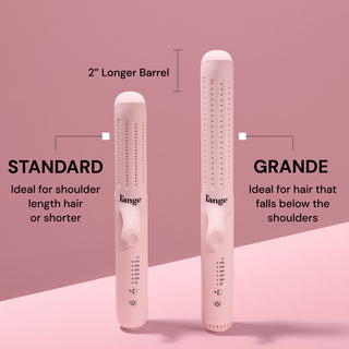Standard is Ideal for Shoulder Length Hair or Shorter. Grande is Ideal for Hair that Falls Below the Shoulders.