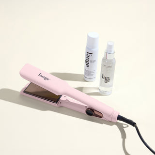 The Sleek Era Value Set, featuring a blush 1.75in Le Titane , top coat, and thermal magique, displayed on a beige background