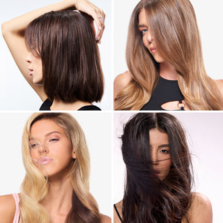 diversity grid of four different hair results