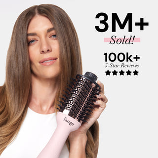 Model holding Le Volume with overlay copy: 3M+ Sold and 100K+ 5-star reviews. 