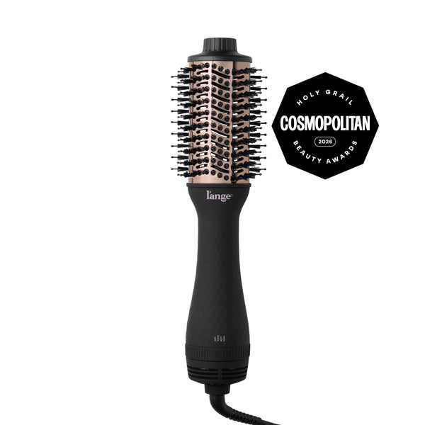 L'ange Le Volume 60MM Black hair volumizing brush dryer, displayed  on a white background, featuring a Cosmopolitan Holy Grail Beauty Awards 2026 badge