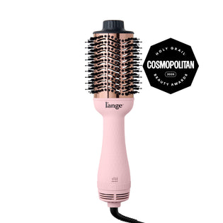 L'ange Le Volume 75MM Blush hair volumizing brush dryer, displayed  on a white background, featuring a Cosmopolitan Holy Grail Beauty Awards 2026 badge