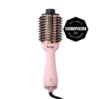 L'ange Le Volume 75MM Blush hair volumizing brush dryer, displayed  on a white background, featuring a Cosmopolitan Holy Grail Beauty Awards 2026 badge