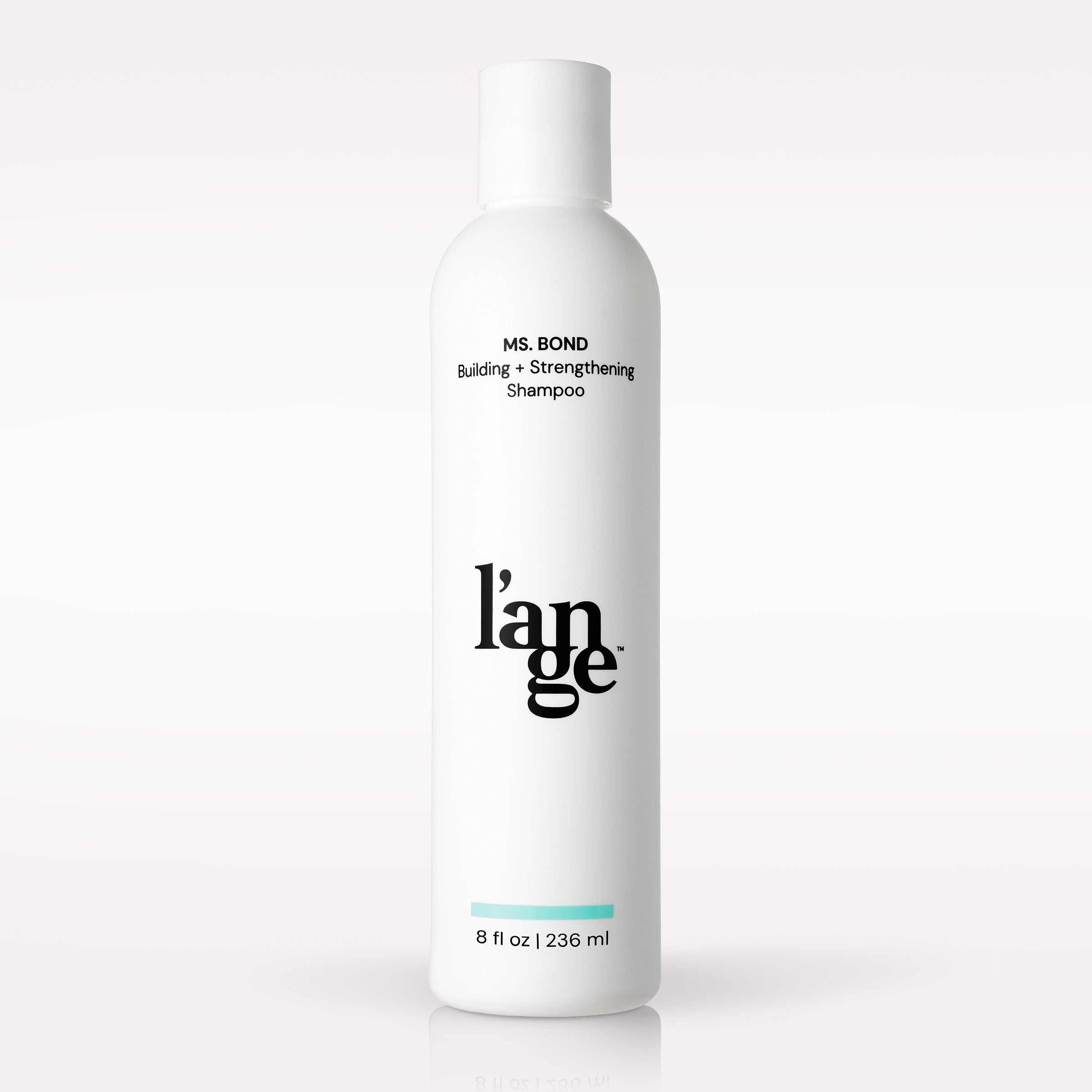 L’ange Ms. Bond Building + Strengthening Shampoo on a blank background 