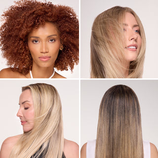 Four different models showing their results after using our bonding repair system.