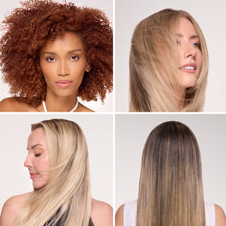 Four different models showing their results after using our bonding repair system.