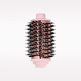 A pink hair brush attachment with black bristles, shown against a clean white background.