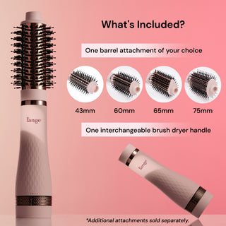 The Mutli Volume Series tool displayed standing on the left side and a display showcasing the four different attachments on the right.