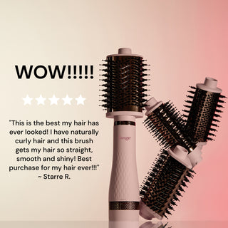 Multi-Volume Series & its 4 interchangeable brush heads stand by a review explaining how her hair has never looked so good.