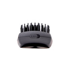 Top view of Black 2-in-1 Straightening Blow Dryer Brush with hollow center bristles