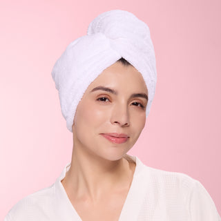 Plush Hair Wrap Towel - Standard Ultra-Absorbent Coral Fleece