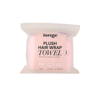 Plush Hair Wrap Towel - Standard Ultra-Absorbent Coral Fleece 2-Pack