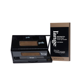 L’ange RootMatch compact and Light Brown shade box displayed on a white background