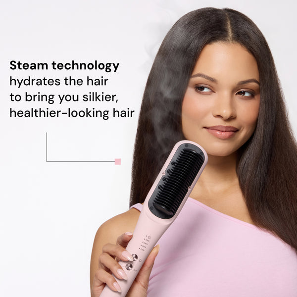 Steam technology hydrates the hair to bring you silkier, healthier-looking hair