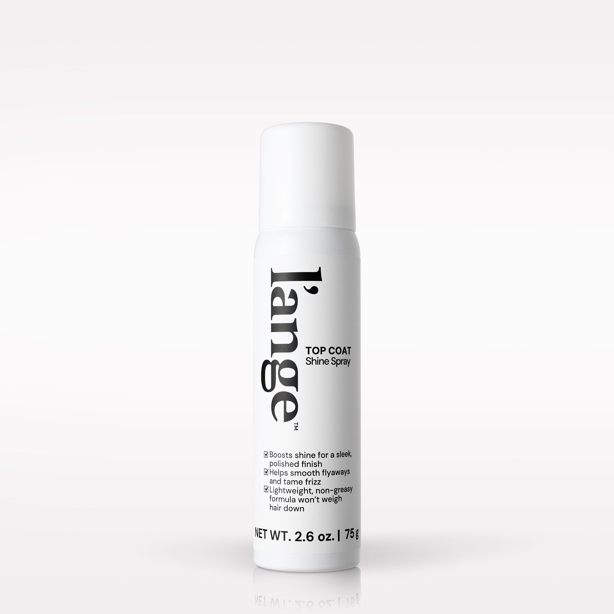 L’ange Top Coat Shine Spray on a blank background 