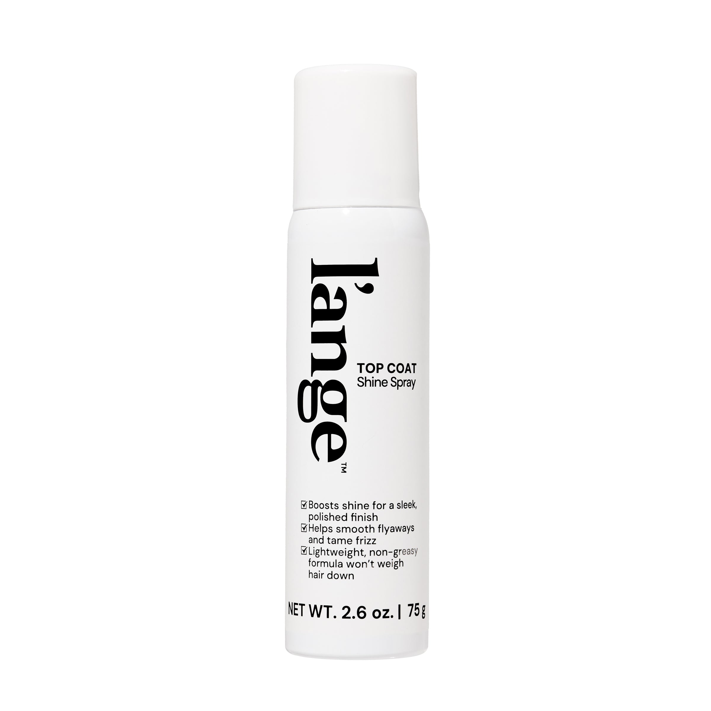 L’ange Top Coat Shine Spray on a plain white background 