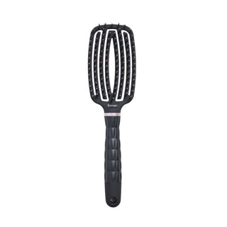 black L’ange vented paddle brush with nylon bristles on a white background