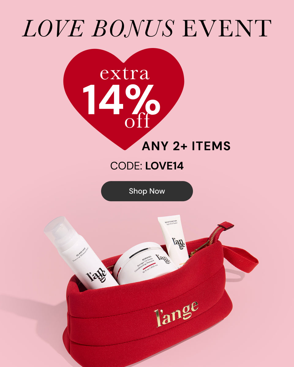 Promotional Banner. Text reads "Love Bonus Event. Extra 14% off any 2+ items. Code: LOVE14" Below there is a "Shop Now"