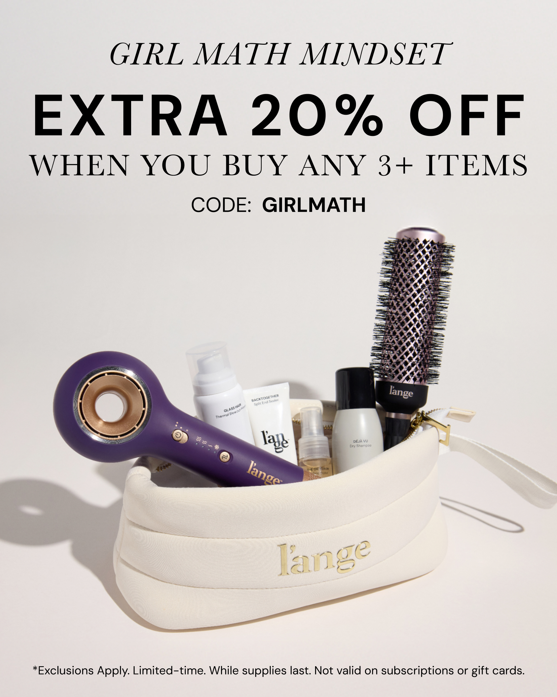 Girl Math MindsetExtra 20% off when you buy any 3+ items. Code: GIRLMATH Exclusions apply. Limited time while supplies last. Not valid on subscriptions or gift cards
