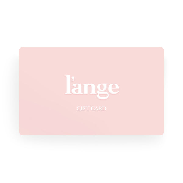 Blush gift card with white font L’ange Gift Card