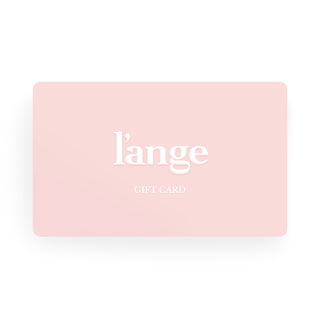 Blush gift card with white font L’ange Gift Card