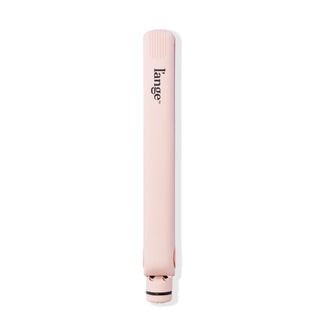 Blush flat iron with soft-touch rubber handle with black L’ange logo
