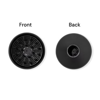 Front and black view of the black diffuser for the Le Styliste Luxe Hair Dryer